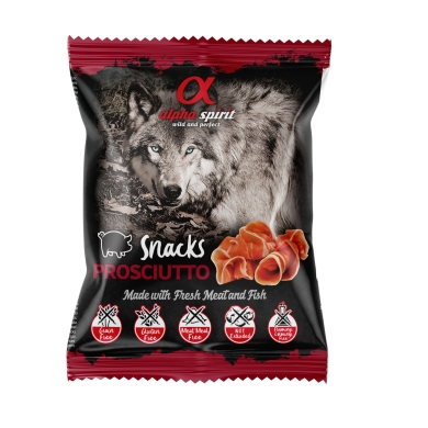 Alpha Spirit dog snacks 50g prosciutto